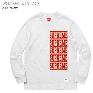 grey supreme long sleeve